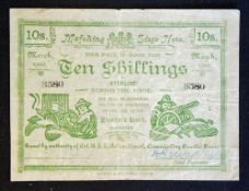 Boer War South Africa Siege of Mafeking 1899-1900 Emergency 10 Shilling Mafeking Siege Note 