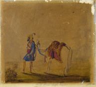 Anglo Sikh wars - Watercolour of Dhyan Singh Dogra by British Officer an original watercolour of