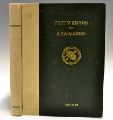 Apawamis Golf Club History Book - signed 'Fifty Years of Apawamis' 1890-1940