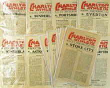 1950/51 Charlton Home football programmes plus a 1953 fixture v Sheffield Wednesday, some minor