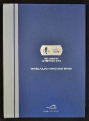 2016 FA Cup Final Bobby Moore Limited Edition Hardback football programme Crystal Palace v