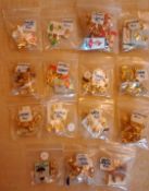 Rugby League Pin Badges: A collection of modern Subbuteo style enamel and gilt badges with twin