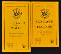 2x Scotland rugby programmes from the early 1950's - played at Murrayfield to include versus