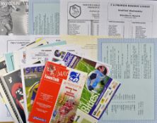 1990s Sheffield Wednesday reserve football programmes home and away , mostly single sheets in good