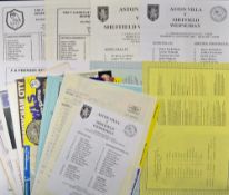 1990s onwards Sheffield Wednesday reserve football programmes mostly single sheets, teams include