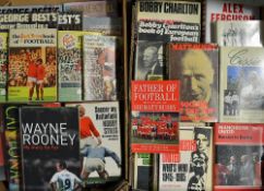Collection of books relating to Manchester United including George Best, Bobby Charlton, Matt Busby,