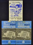 Football League Cup Football programmes 1962/63 Birmingham City v Bury date 27 March 1963 (SF),