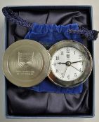 The Football Association Travel Clock a presentation item metal cased with 'The Football