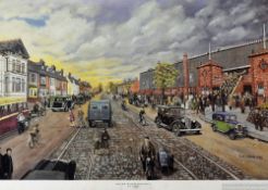 Wolverhampton Wanderers Colour Print 'Another Triumph at Molineux' by E.W Green 1994, depicting