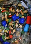 Collection of Corinthian footballer figures split between large size and micro stars, worth