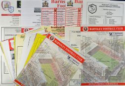 1990s onwards Sheffield Wednesday reserve football programmes mostly single sheets, teams include