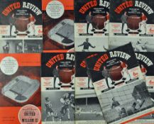 Comprehensive collection of Manchester United home football programmes for seasons 1958/59 (5),