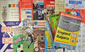 Collection of International football programmes mainly England from 1960's onwards but also includes