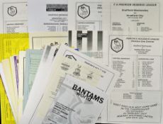 1990s onwards Sheffield Wednesday reserve football programmes mostly single sheets, teams include