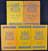 1950s Leeds United football programmes to include 1951/2 Blackburn Rovers, 1953/4 Blackburn