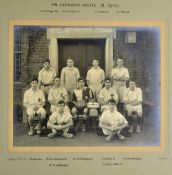 1921 Shrewsbury School XI football photograph t/w 1921 Mr Oldham's House Shrewsbury football team