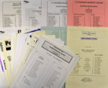 1990s onwards Sheffield Wednesday reserve football programmes mostly single sheets, teams