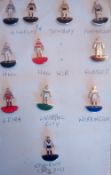 Rugby League Pin Badges: A collection of modern Subbuteo style enamel and gilt badges with twin