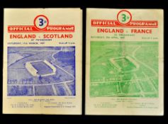 2x 1947 England (Champions) rugby programmes (H) - the first championship to take place after the