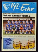 1979/80 VFL Bochum v Manchester United football programme pre-season friendly match dated 1 August