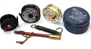 REELS: (3) & ACCESSORIES: JW Young Beaudex 3.5