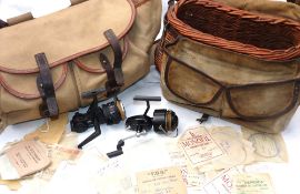 REELS: (2) & ACCESSORIES: Abu Garcia 854 fighting drag spinning reel, fine condition, Garcia
