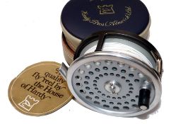 REEL : Hardy Marquis Salmon N0 1 fly reel, black handle, 2 screw latch, U shaped line guide, correct