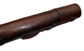ROD TUBE: Scarce Victorian leather travelling rod tube, 72