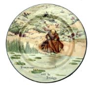 CERAMIC: Royal Doulton plate decorated by Noke, 10.5