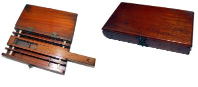 LINE WINDER: Fine Victorian book style cast and float winder in mahogany with brass fittings, 7