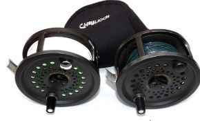 REELS: (2) Pair of BFR Magnum 200D Barstock alloy salmon fly reels, 4