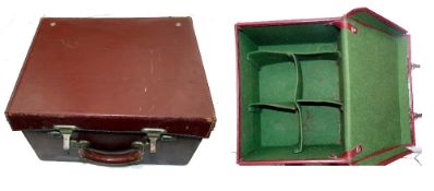 TACKLE CASE: Leather tackle case measuring 13