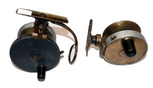 REELS: (2) Malloch Patent alloy side cast reel, 3.25
