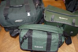 TACKLE BAGS: (3) Three game or coarse anglers tackle bags, Airflo large/ salmon padded bag 22