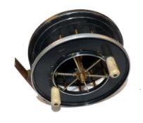 REEL: Allcock Aerial Popular alloy centre pin reel in scarce large size, 4.5