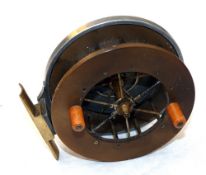 REEL: Allcock's Aerial wide ebonite drum trotting reel, 4.5