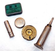 ACCESSORIES: Hardy nickel plated reel oiler with screw cap, hardy ferrule Lipstick greaser, Hardy
