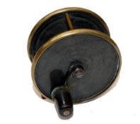 REEL: Eaton & Deller, 6/7 Crooked Lane anti foul all brass trout fly reel, 3.25
