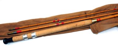 ROD: Unnamed Allcock Super Wizard factory sample rod, 11' 3 piece, whole cane butt, split cane
