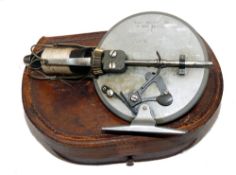 REEL & CASE: (2) Illingworth No.1 early threadline casting reel, No.217, twin ivorine handles, 3