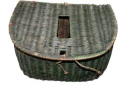 CREEL: Early French split reed salmon fishers creel, measuring 18