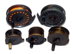 REELS: (5) Brass antifoul crank wide winch 2
