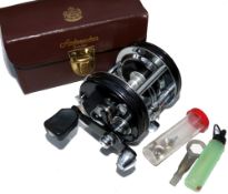 REEL: Early Abu Sweden Ambassadeur 5000C black multiplier reel, 4 screw end plate, single black