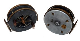 REEL: Early Allcock's roller back Aerial reel with ebonite drum, 4