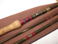ROD: Bruce & Walker Expert Fly Rod in fine condition, 15'- 3 pce, grey carbon, 24