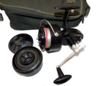REEL: Mitchell Garcia 306 spinning reel, French built, folding torpedo handle, good snap shut