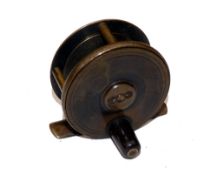 REEL: Hardy Birmingham all brass plate wind trout fly reel, 2.25