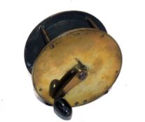REEL: Early Farlow all brass crank wind winch, 3.75