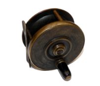 REEL: Early Malloch Sun & Planet all brass geared trout fly reel, 2.75