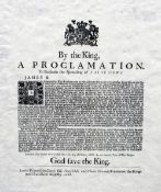 I The King, A Proclamation to Restrain the Spreading of False News Printed by Charles Bill,